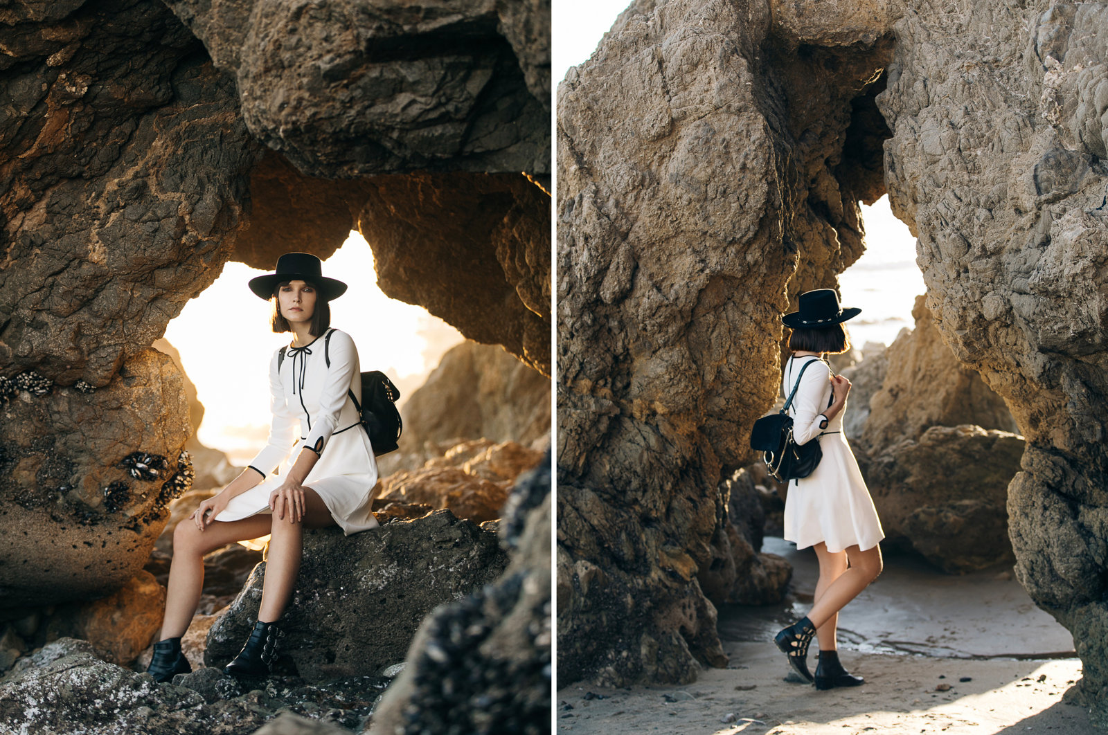 Fashion caves, Ted Baker cowboy outfit - El Matador Beach, Malibu